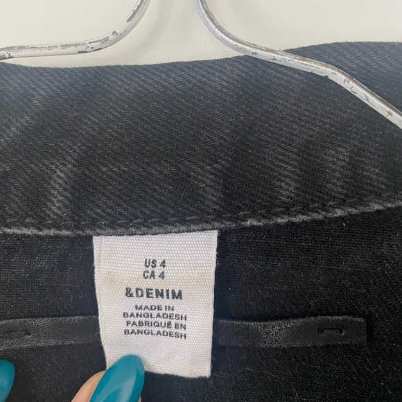 Long black denim jacket - Picture 5 of 6